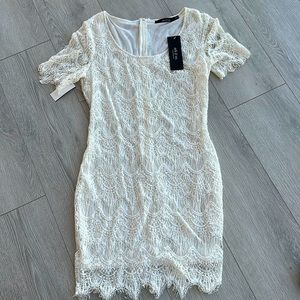 White Lace Mini Dress